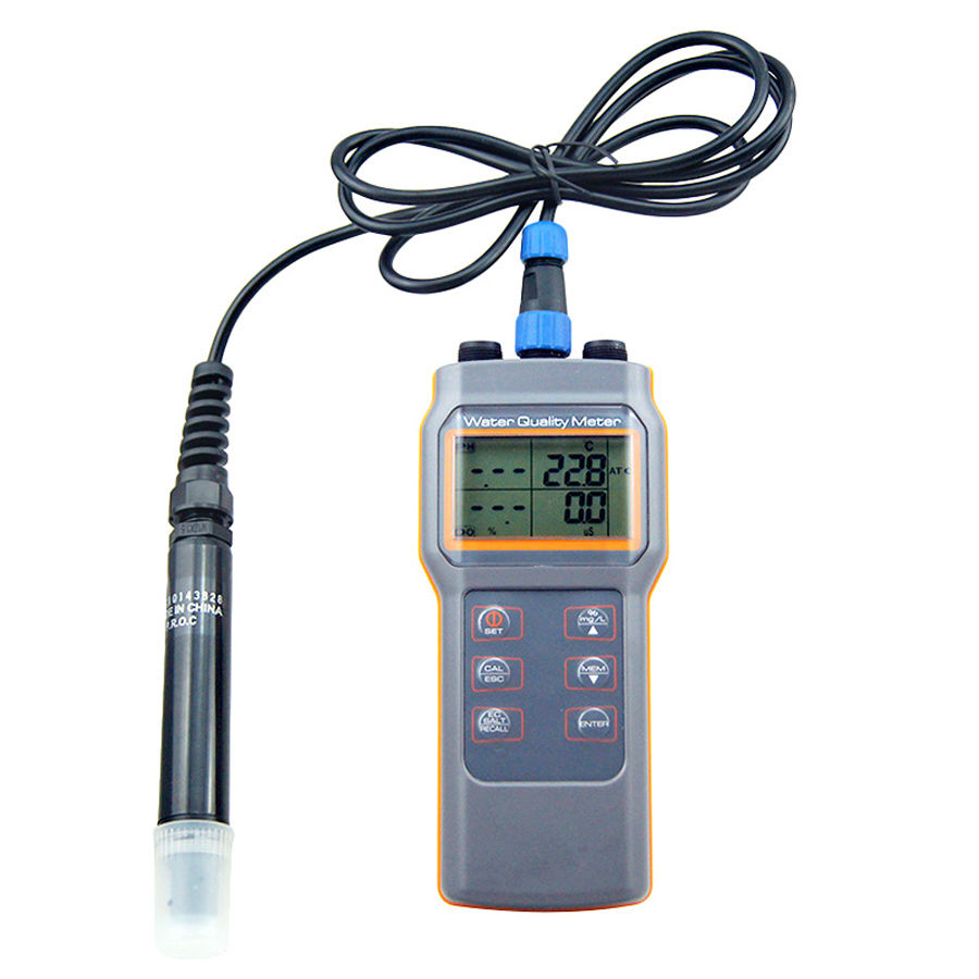 Medidor de conductividad CD4309 para análisis de calidad de agua.