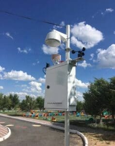 estación de monitoreo de contaminación TM-09 instalada