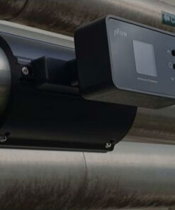 medidor de flujo ultrasónico abrazadera instalado