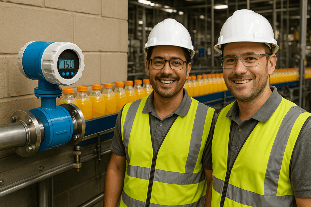 medidor de flujo electromagnetico embotelladora