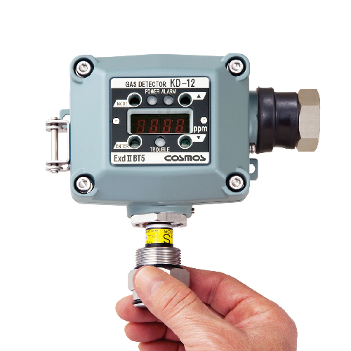 detector de gas industrial fijo KD 12 mano